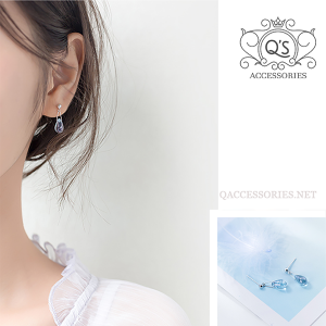 DEWDROP Khuyên tai bạc đá lưu ly S925