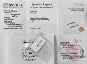 Khuyên tai bạc giữ lỗ hai đầu bi tròn bông tai nam nữ S925 BASIC Silver Earrings QA SILVER EA190702
