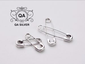 Khuyên tai bạc 925 ghim băng bông kim xỏ nam nữ S925 PIN Silver Earrings QA SILVER EA190701