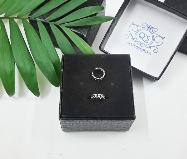 RETRO Khuyên tai bạc kẹp vành S925