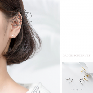 HELIX Khuyên tai bạc xoắn tối giản S925