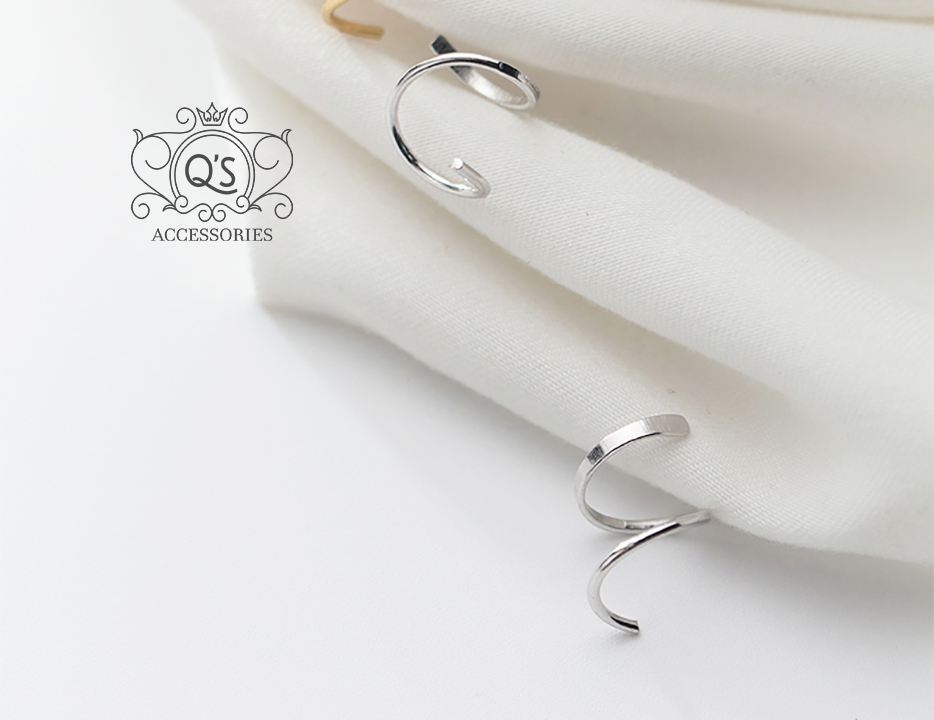 HELIX Khuyên tai bạc xoắn tối giản S925