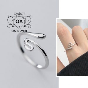 Nhẫn bạc 925 hình rắn nam nữ trơn hở tối giản S925 SNAKE Silver Ring QA SILVER RI200406