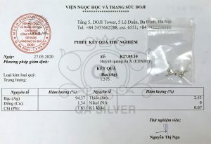 Set bông tai bạc 925 nụ 5 món khuyên đính đá trơn tối giản S925 MINIMAL Silver Earrings QA SILVER EA200413