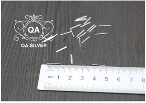 Bông tai bạc thanh giữ lỗ khuyên tai thẳng trơn phủ Platinum S925 BASIC Silver Earrings QA Silver EA200702