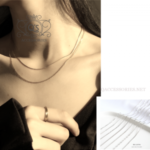 BASIC Dây chuyền bạc trơn tối giản S925