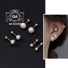 Khuyên tai bạc 925 nữ bông trai chốt bi vặn S925 PEARL QA SILVER Earrings EA230905
