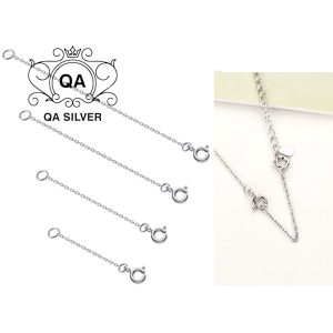 Dây bạc 925 tăng đơ nam nữ vòng cổ lắc tay chân S925 BASIC QA SILVER Earrings AC240801